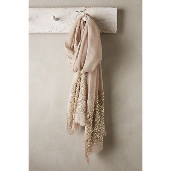 Anthropologie Accessories - Anthropologie Glimmered Wool-Silk Scarf